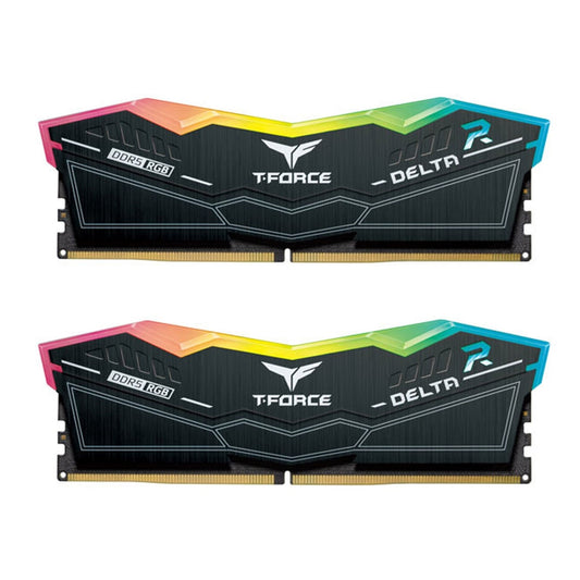 Team T-Force Delta RGB FF3D532G6200HC38ADC01 32GB 6200MHz DDR5 System Memory, 2 x 16GB, Black, CL38-38-38-78 1.25V - PC Gear UK