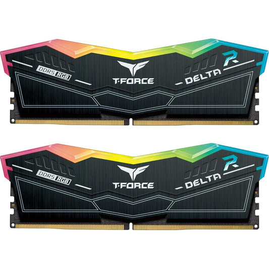 TEAMGROUP T-Force RGB FF3D564G6000HC38ADC01 64GB (2x32GB) System Memory, 6000MHz, DDR5 Kit, Black - PC Gear UK
