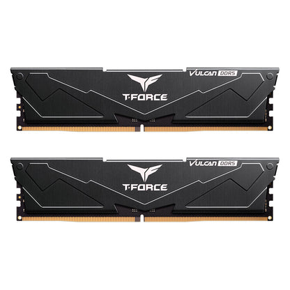 Team T-Force Vulcan FLBD516G6000HC38ADC01 System Memory, 16GB (2 x 8GB) DDR5, 6000MHz, CL38, Black - PC Gear UK