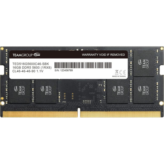 Team Elite TED516G5600C46A-S01 16GB (1 x 16GB) DDR5 5600MHz SODIMM System Memory - PC Gear UK