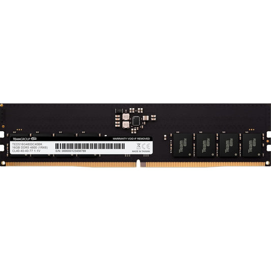 Team ELITE 16GB No Heatsink (1 x 16GB) DDR5 4800MHz DIMM System Memory, CL40 - PC Gear UK