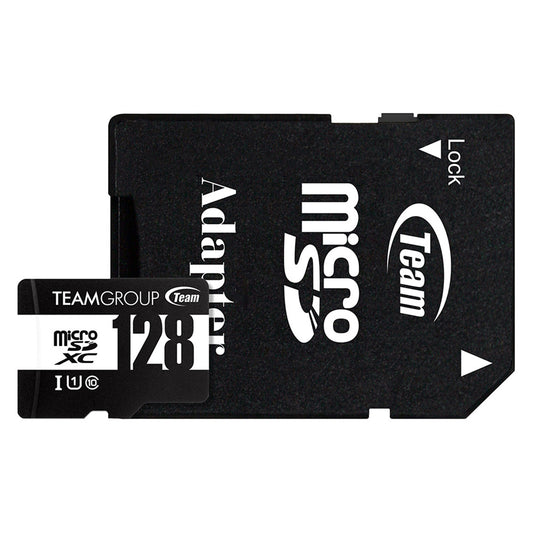 Team 128GB Micro SDXC UHS-1 Class 10 Flash Card with Adapter - PC Gear UK