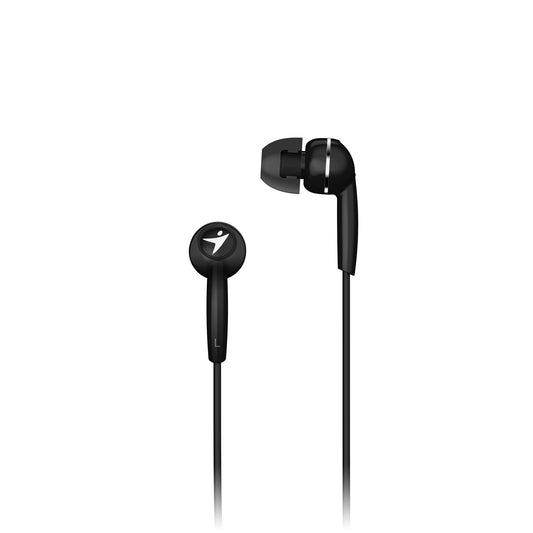 Genius HS-M320 In-Ear Headphones with In-Line Controller and Mic, Black - PC Gear UK