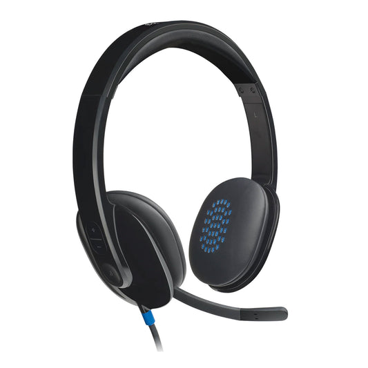 Logitech H540 USB Headset with Noise-Cancelling Mic and On Ear Controls - PC Gear UK