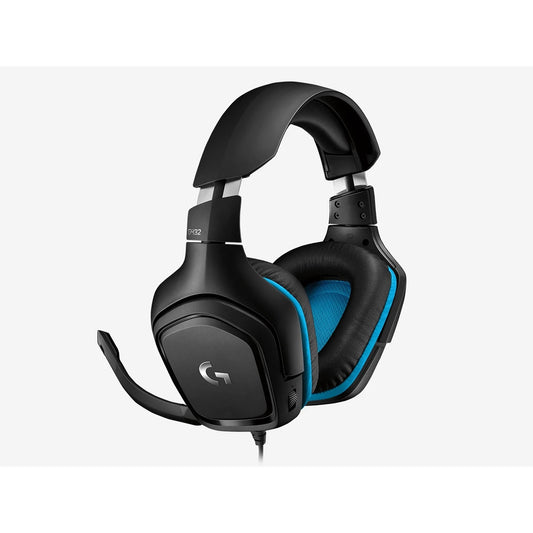Logitech G432 Gaming Headset, 7.1 Virtual Surround Sound, Compatible with PC, Xbox, PS4, Switch or Mobile Device Via 3.5mm Connection or USB DAC, 50mm Audio Drivers, Enlarged 6mm Mic with Mute Feature - PC Gear UK