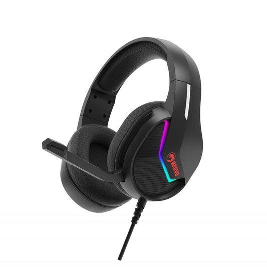 Marvo Scorpion H8618 Tactic 40 USB 2.0 Wired Gaming RGB Headset (Black) - PC Gear UK