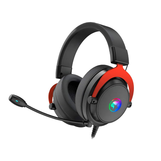 Marvo Scorpion HG9067 Tactic 70 USB 2.0 7.1 Virtual Surround Sound Gaming RGB Headset (Black) - PC Gear UK