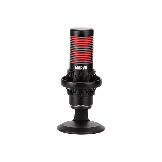 Marvo Scorpion MIC-07 Blast 60 USB RGB Noise Cancelling Wired Gaming Microphone (Black) - PC Gear UK