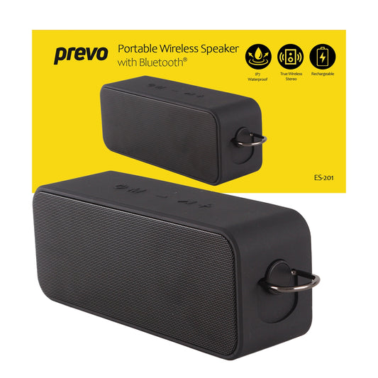 Prevo ES-201 Portable IP7 Waterproof 20W Wireless Speaker with Bluetooth, USB & SD - PC Gear UK