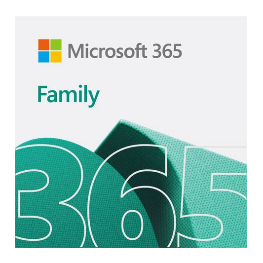 Microsoft 365 Family Medialess 2021 Latest Version - 1 Year Subscription 6 Users  - Electronic Download ESD - PC Gear UK